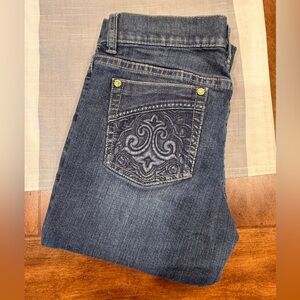 White House Black Market Dark Blue Straight Leg Jeans Size 4R